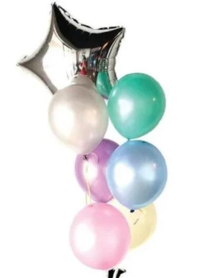 Pastel Rainbow Balloon Bunch