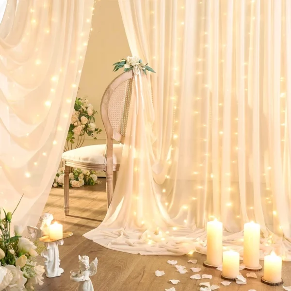 Champagne Tulle Backdrop Curtain