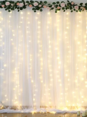 Champagne Tulle Backdrop Curtain