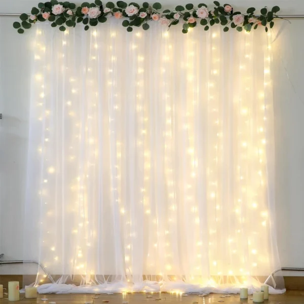 Champagne Tulle Backdrop Curtain