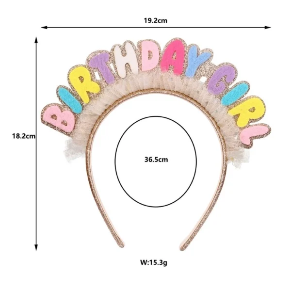 Colorful Birthday Lace Headband