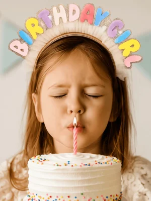 Colorful Birthday Lace Headband