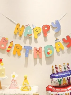 Kids Colorful Flag Banner Decor