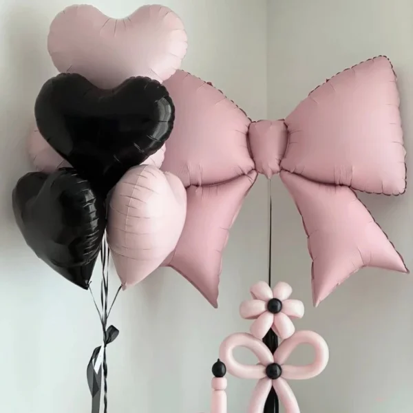 40inch Pink Matte Bow Foil Balloon 2pcs